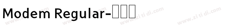 Modem Regular字体转换